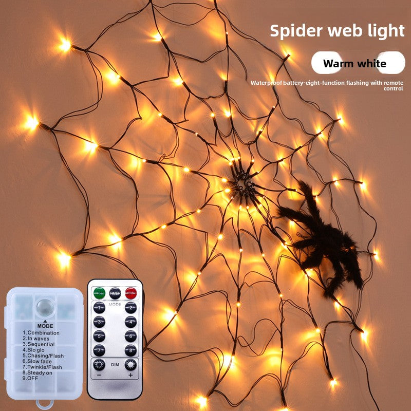 Halloween decorative lights: Glowing spider lights