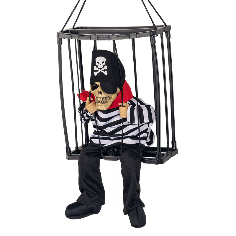 Halloween hanging Ghost toy prisoner cage ghost