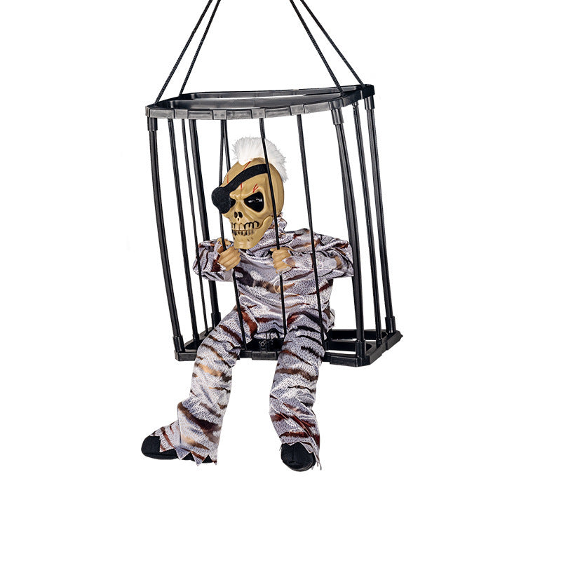 Halloween hanging Ghost toy prisoner cage ghost
