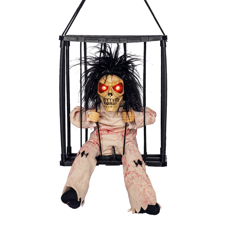 Halloween hanging Ghost toy prisoner cage ghost
