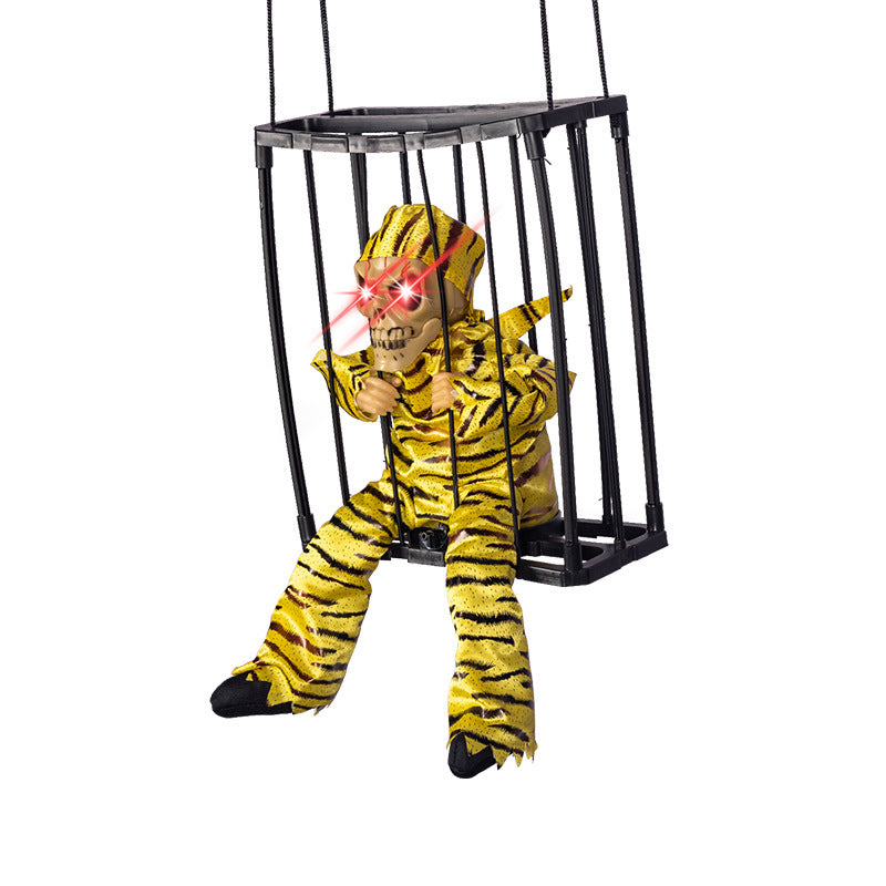 Halloween hanging Ghost toy prisoner cage ghost