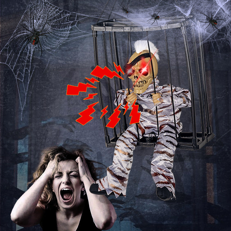 Halloween hanging Ghost toy prisoner cage ghost