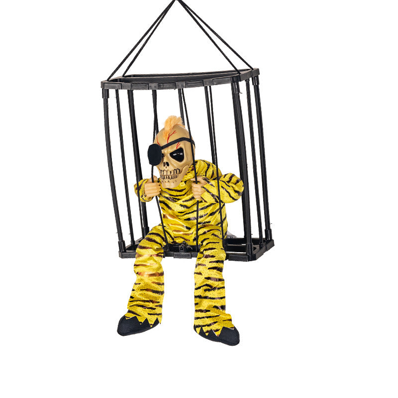 Halloween hanging Ghost toy prisoner cage ghost