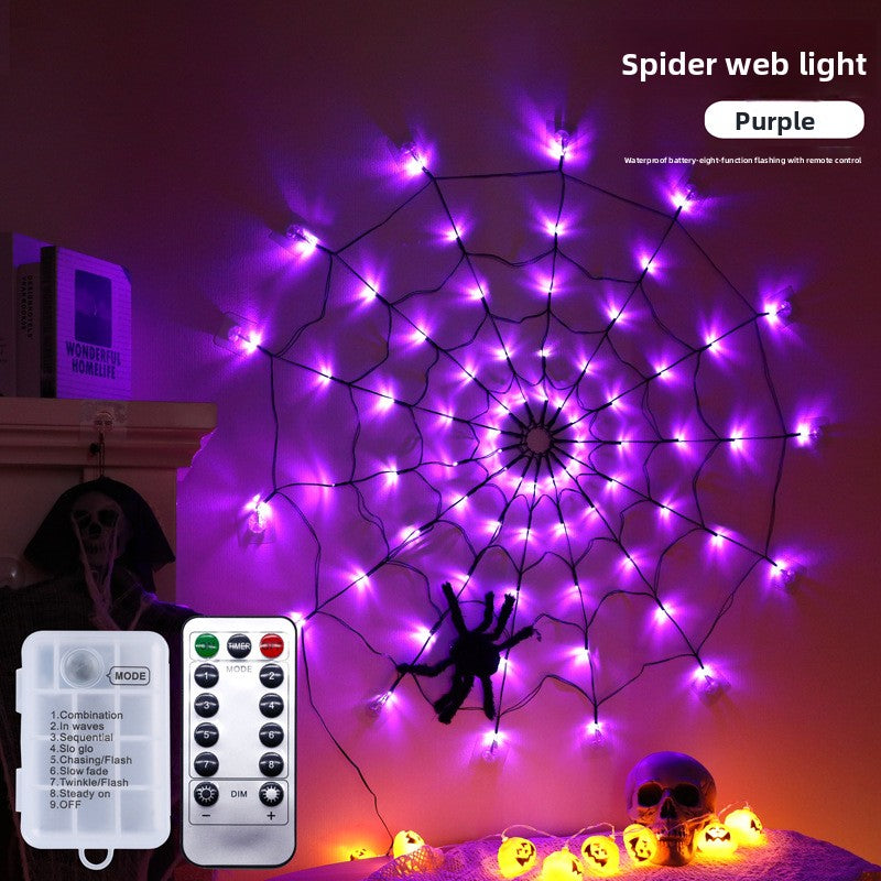 Halloween decorative lights: Glowing spider lights