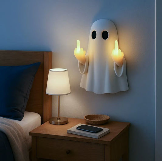 Halloween Ghost Middle Finger Glow Night Light