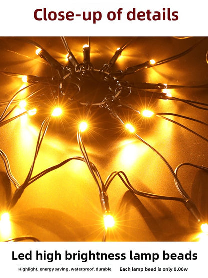 Halloween decorative lights: Glowing spider lights