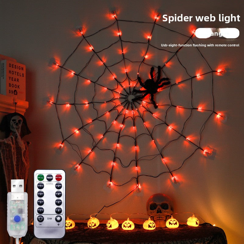 Halloween decorative lights: Glowing spider lights