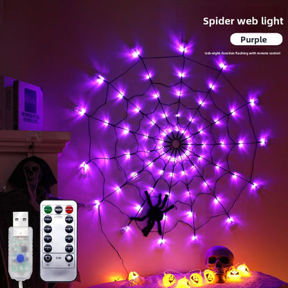 Halloween decorative lights: Glowing spider lights