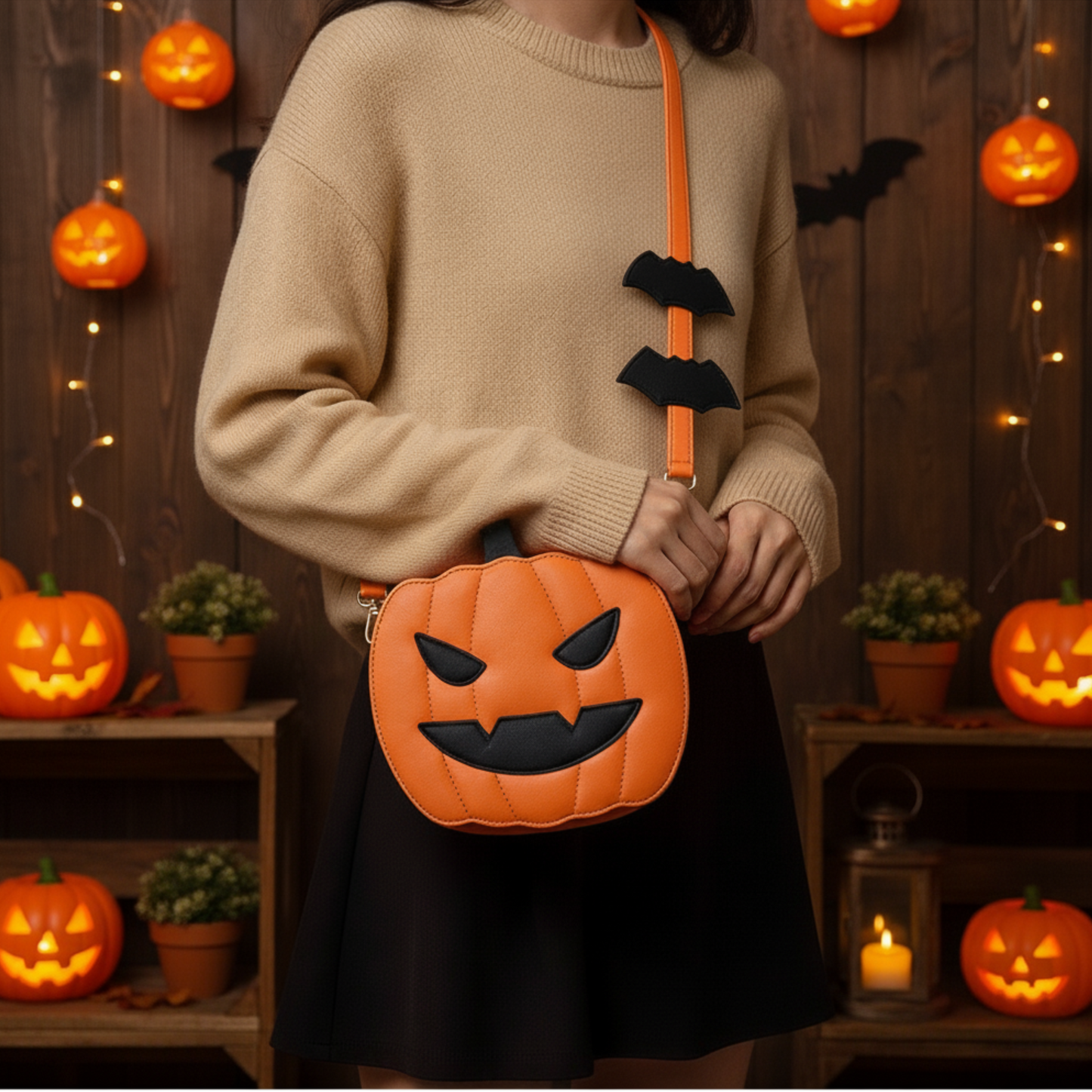 Halloween Pumpkin Cross Bag