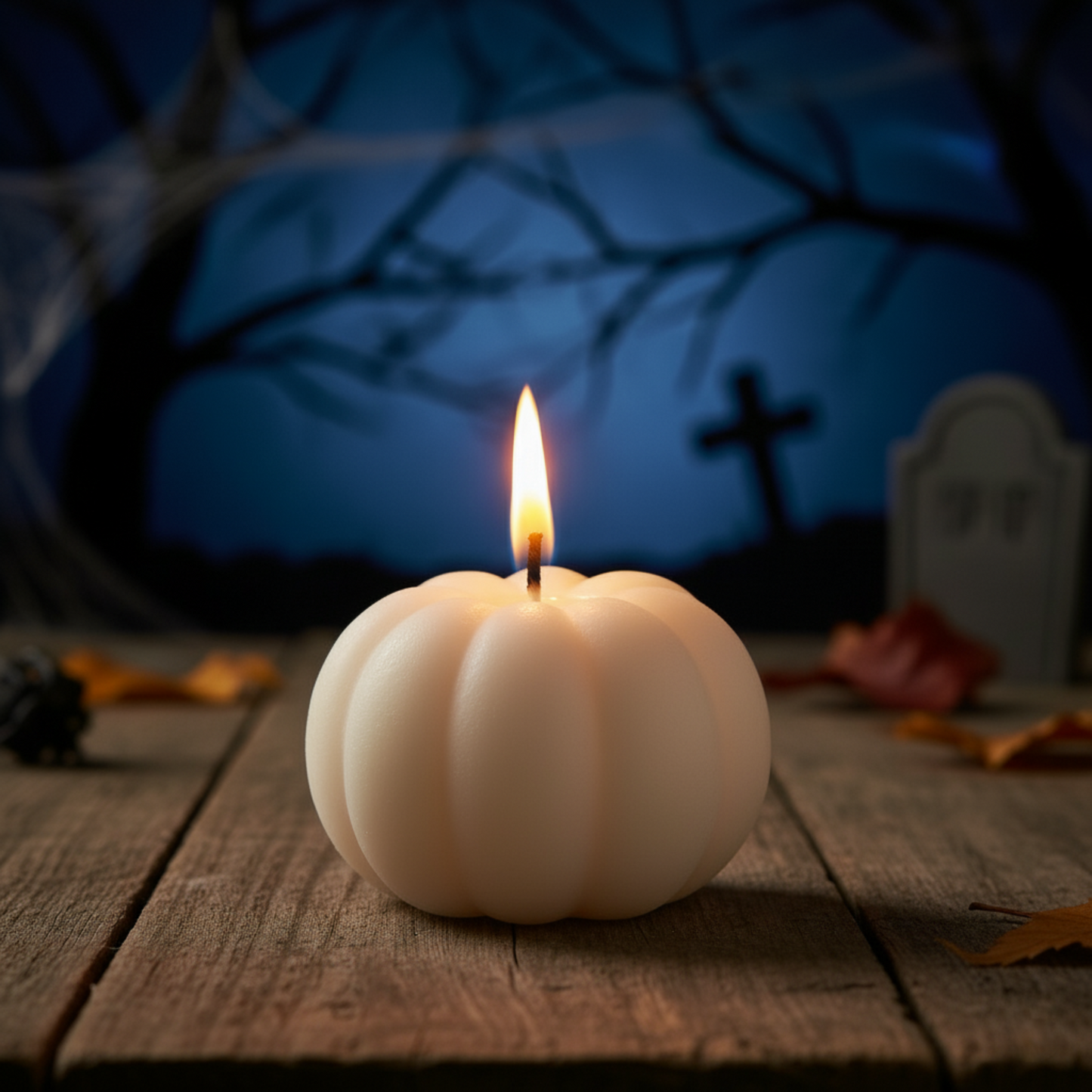 Halloween Pumpkin Candle Horror Faces
