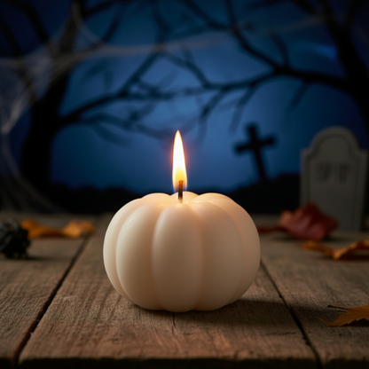 Halloween Pumpkin Candle Horror Faces
