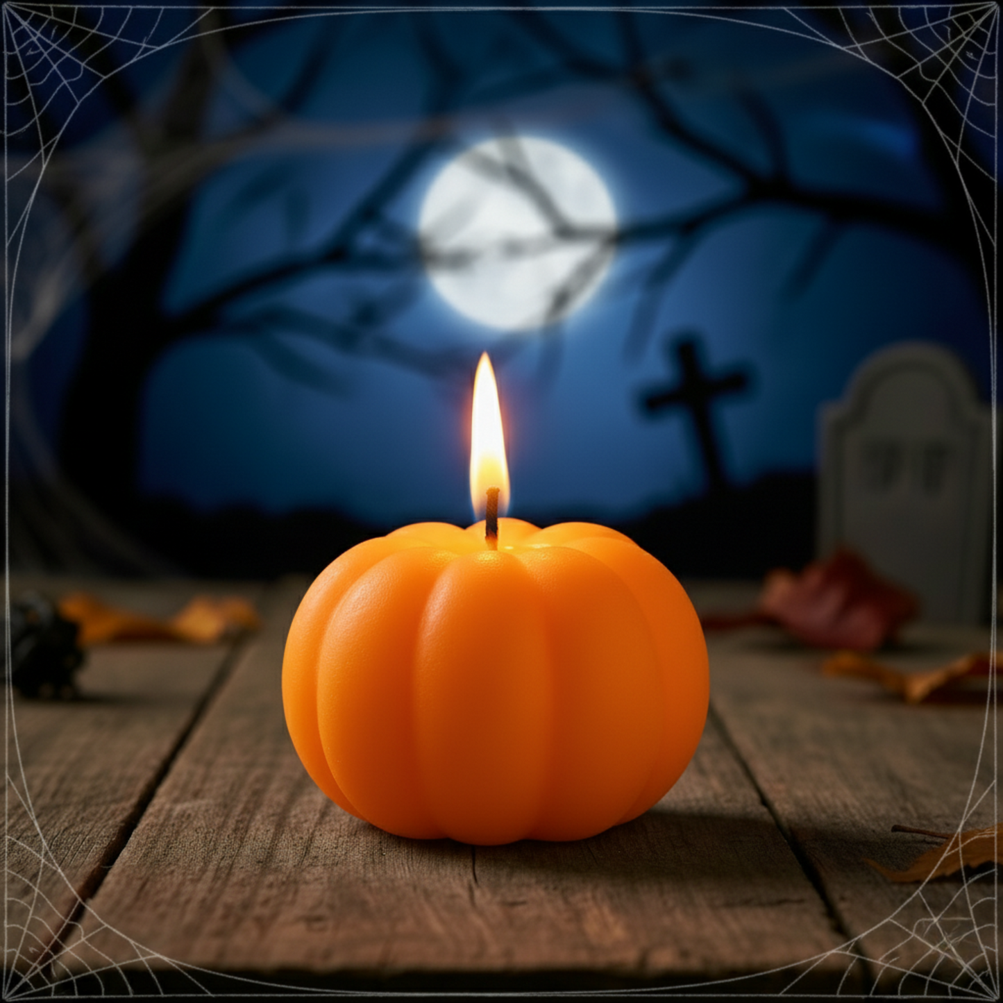 Halloween Pumpkin Candle Horror Faces