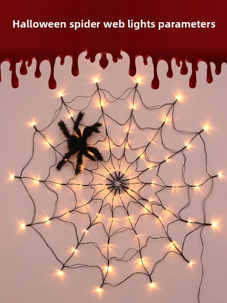 Halloween decorative lights: Glowing spider lights